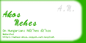 akos mehes business card